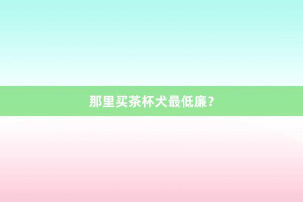 那里买茶杯犬最低廉？